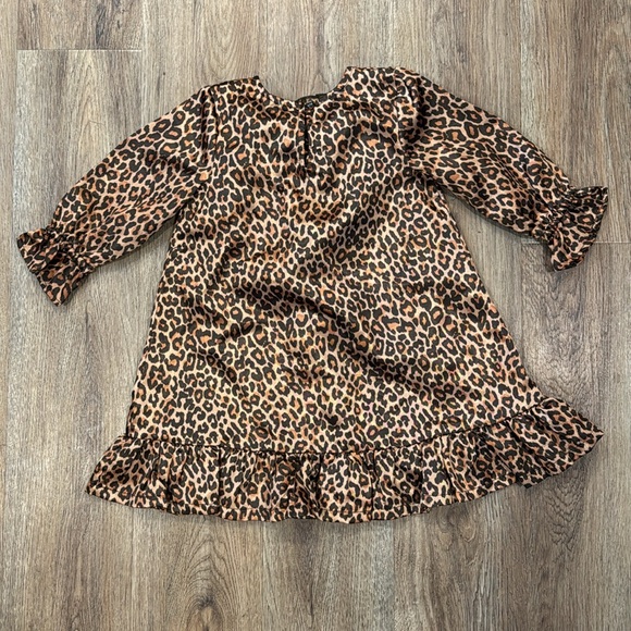 NEW Girls Something Navy Animal Print Leopard Cheetah Dress - Picture 3 of 4